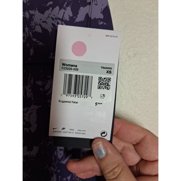 NWT Nike One Dri-Fit Leggings High Waist Athletic Yoga Gym XS Purple FZ3229-509 - Picture 6 of 10